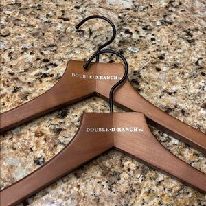 DOUBLE D RANCH vintage wooden clothes Hanger 2